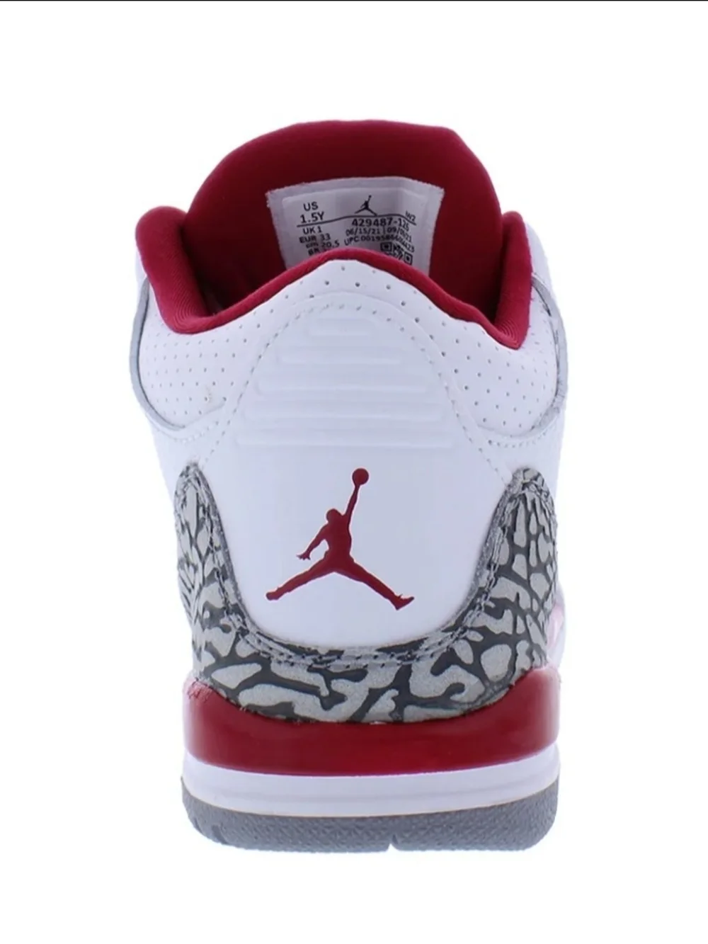 Jordan Men’s White/Red Low Top with Elephant Print Accents